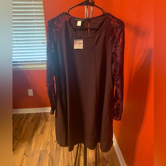 Simply Styled Dresses & Skirts - Longsleeve purple dress